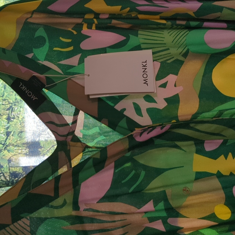 Monkl Jungle Tropical Caftan Vacation Dress New M/L Large - Picture 4 of 6